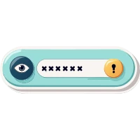 Step by step choose strong password icon