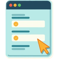 Step by step enter details icon